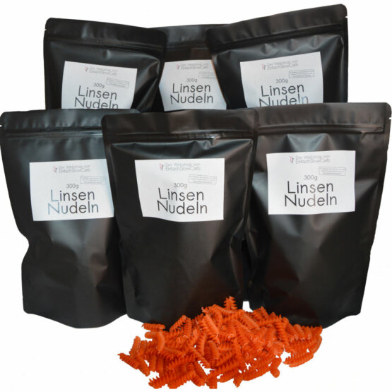6x-Linsen-Nudeln